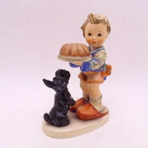 Vintage Goebel MJ Hummel "Begging His Share" Boy and Puppy Figurine  #9 TMK-3