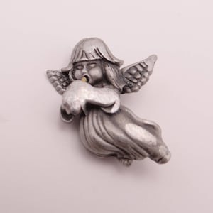 Jahrgang DANA Pewter Angel - Engel Weihnachten-Brosche - hübsche Engel Brosche - schöne Engel-Brosche