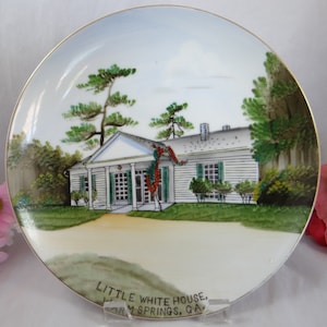 Vintage FDR Rooseevelt Little White House Warm Springs, GA Souvenir Plate image 1