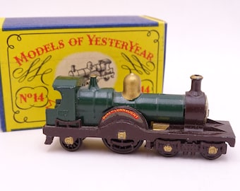 1959 希少版 MIB Lesney Matchbox Y-14 Models of Yesteryear 1903 「Duke of Connaught」 機関車列車ダイキャストカー オリジナルボックス入り