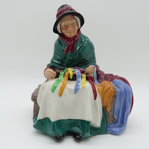 Vintage English Bone China Royal Doulton HN2017 &quot;Silks and Ribbons&quot; Figurine - Charming