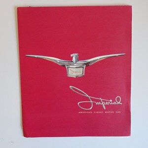Rare Vintage Original 1956 Chrysler Imperial Dealer Car Brochure Foldout