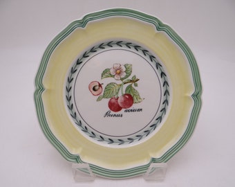 Louis IV Shape Set of 4 Villeroy & Boch FRENCH GARDEN Vienne 6 5/8 Bread and Butter Plates Germany White Yellow Green