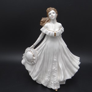 Vintage English Bone China Royal Worcester &quot;Friendship&quot; Golden Moments Figurine - Delightful