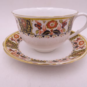 1940s Vintage Melba English Bone China Imari Teacup and Saucer Lovely English Tea Cup - 3 Available