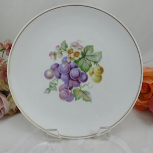 1960s Hutschenreuther Fruit Salad Plate &quot;Grapes&quot; Lovely