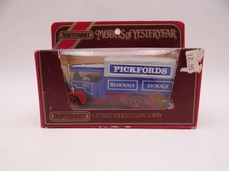 Camion Miniature Matchbox Models Of Yesteryear - Foden à Vapeur 1922 Pickfords - Échelle 1:43 - Occasion Bon état