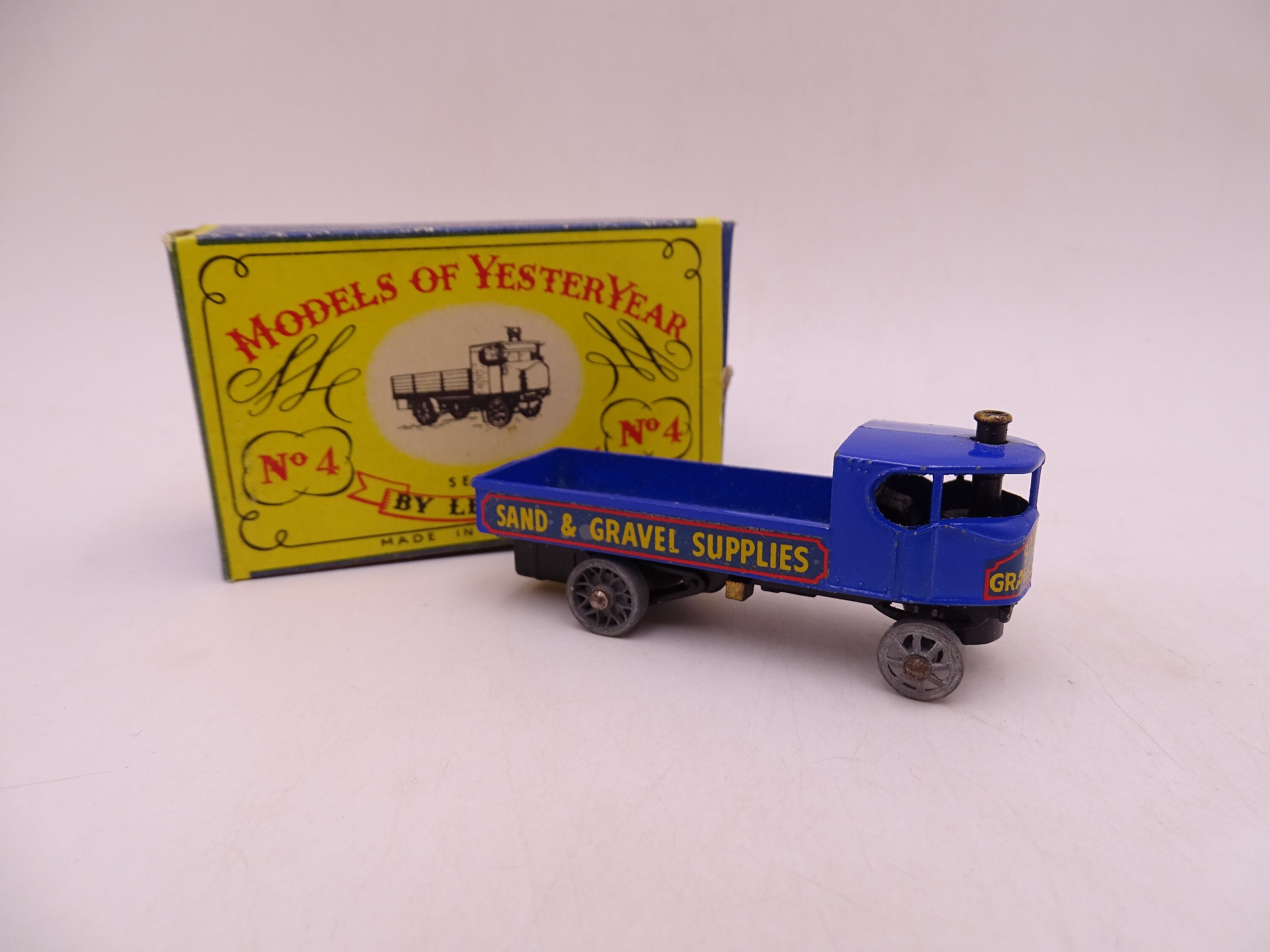 MIB Early Issue 3 1959 Vintage Lesney Matchbox No.4  Y-4 Models of Yesteryear A8 Sentinel Steam Wagon Diecast car with Original Box A