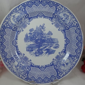 Vintage Spode Blue Room Collection Blue and White Dinner Plate &quot;Seasons&quot;