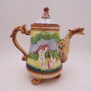 Rare Vintage Morikin Ware Occupied Japan Muses Dragon Coffee or Teapot.