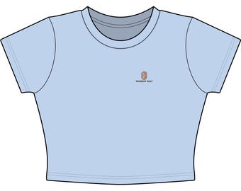 Window Seat Baby Tee Embroidered-Look Print, Travel Gift, Wanderlust Gift for Travelers, Couples Trip Gift
