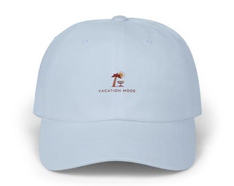 Vacation Mode Embroidered Dad Hat, Travel Gift, Wanderlust Gift for Travelers, Couples Trip Gift