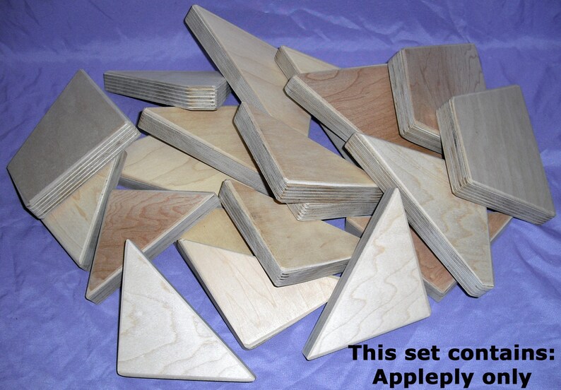 Unpainted Blocks Wooden Blocks for Kids - Natural 20 piece set