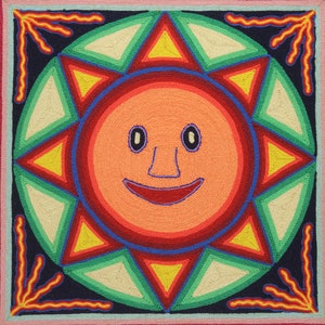 Huichol Yarn Painting 12x12 6