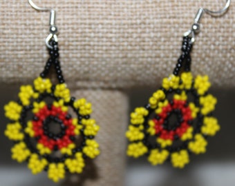 Huichol Beaded Earrings GGG