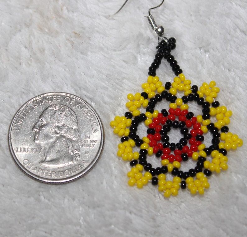 Huichol Beaded Earrings GGG image 3