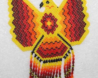 Huichol Eagle Beaded Necklace MM-2