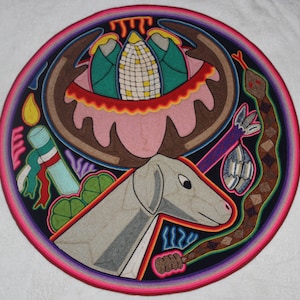 Huichol Yarn Painting 23x23 #2
