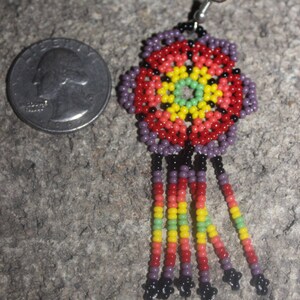 Huichol Peyote Beaded Earrings I-2 image 2