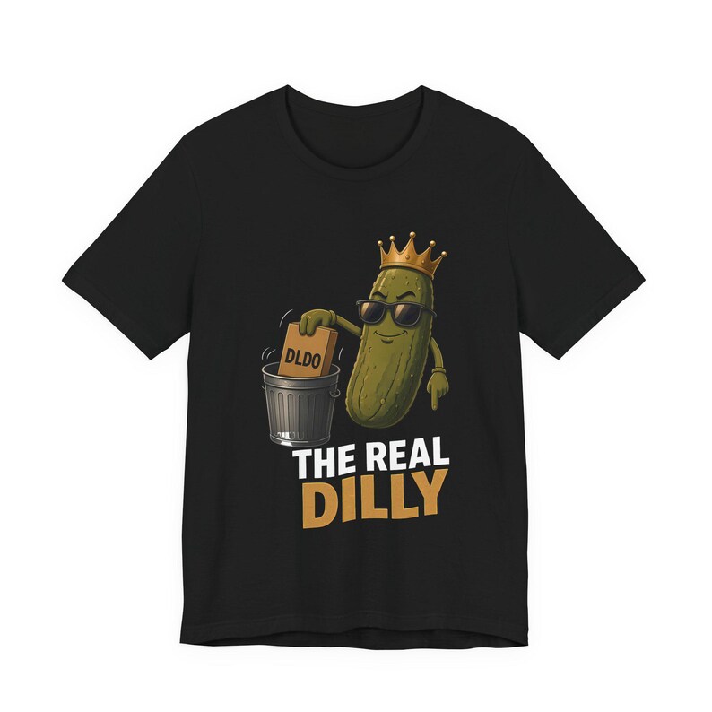 The Real Dilly Takes Out The Trash | The Real Dilly Funny Pickle Shirt | Unisex Graphic Tee image 1