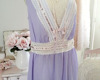 Vintage Lavender Haze Nightie Gown Medium