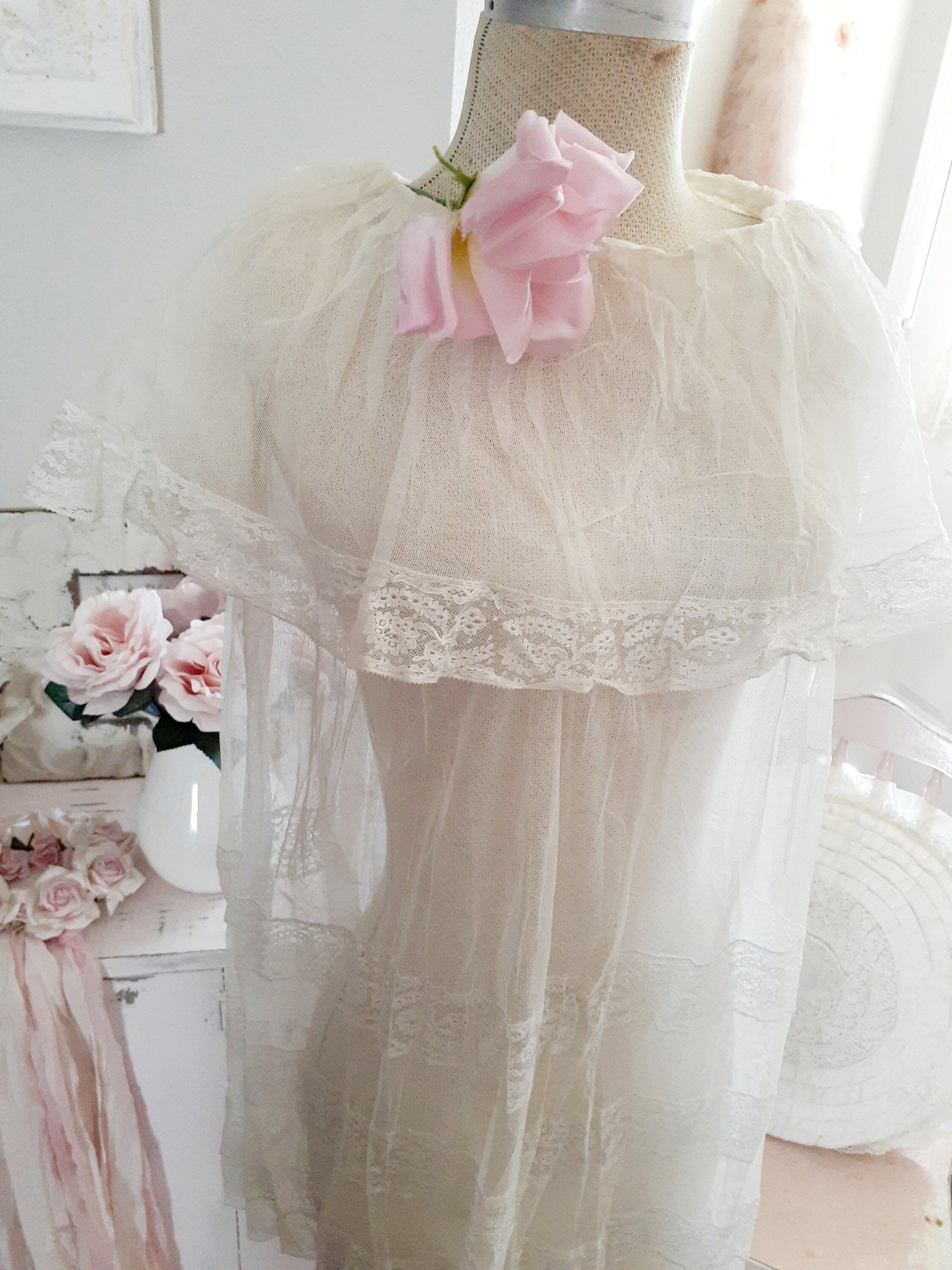 Antique Tambour Lace Dress - Etsy
