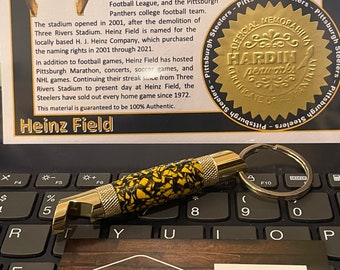 Pittsburgh Steelers Heinz Field stadium seat Bottle Opener key ring 24k Gold Custom Made