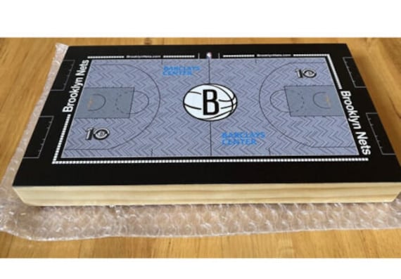 Brooklyn Nets 10 Years Actual Hardwood Basketball Court Floor