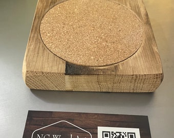 Authentic Pappy Van Winkle Barrel wood stave Coaster for highball glass. Made with genuine Pappy Van Winkle barrel staves