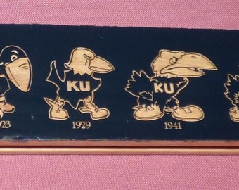 Kansas Jayhawks 2008 Championship Game used Floor Section Evolution Of The Jayhawk