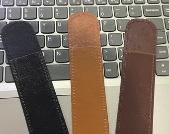 Genuine leather pen sleeve choice of black, tan or burgundy Free shipping with any pen order US only