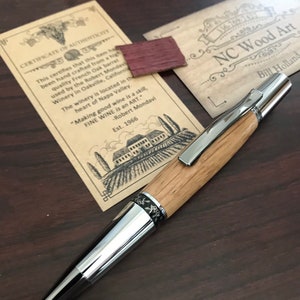 Authentic Buffalo Trace Bourbon Whiskey Barrel Pen W/COA & Presentation Box