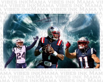 Step and Repeat Backdrop- Photo Session Football Tom Brady Football team Birthday Photo Booth Backdrop New England Patriots