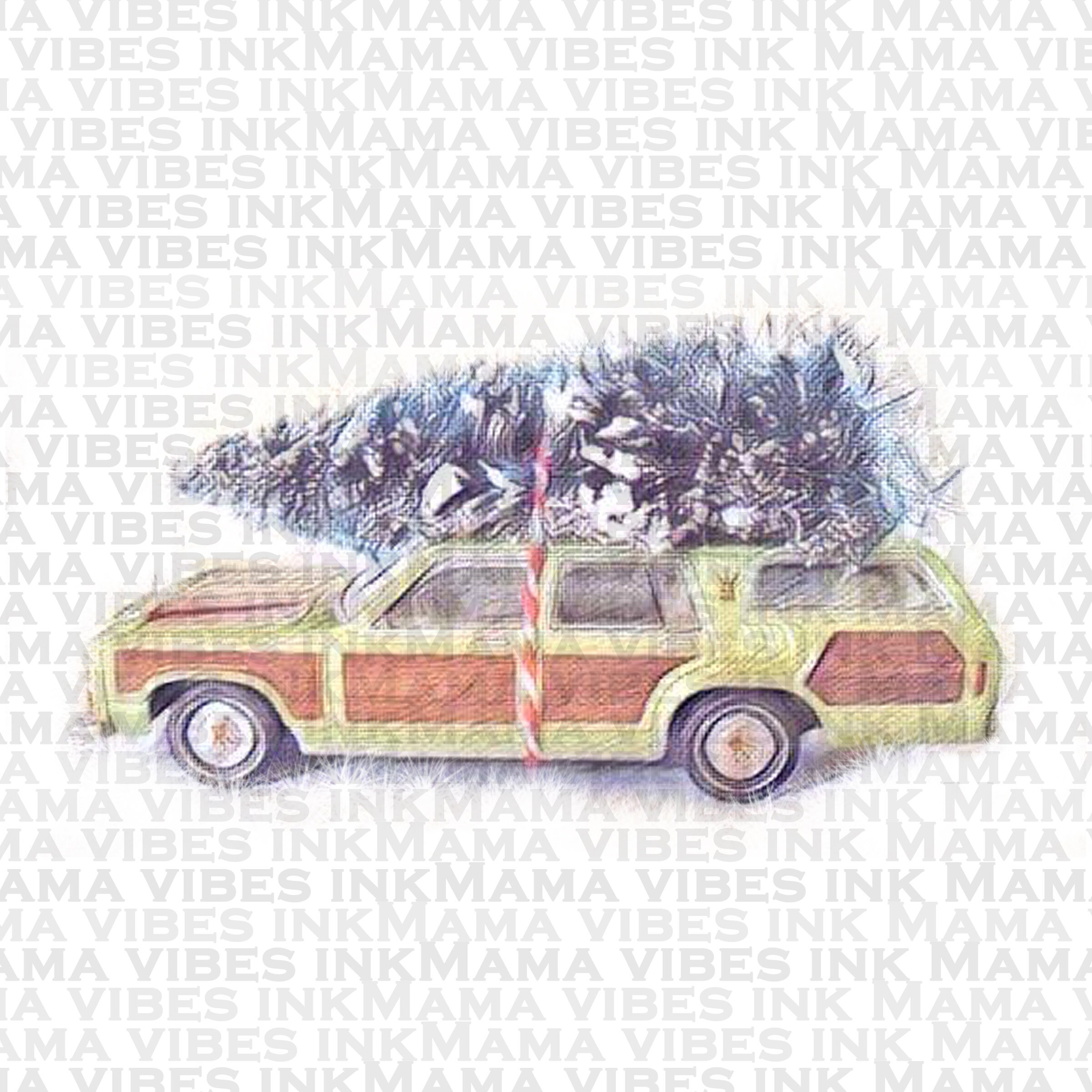 Christmas Vacation Car PNG Griswold truckster with tree  Etsy