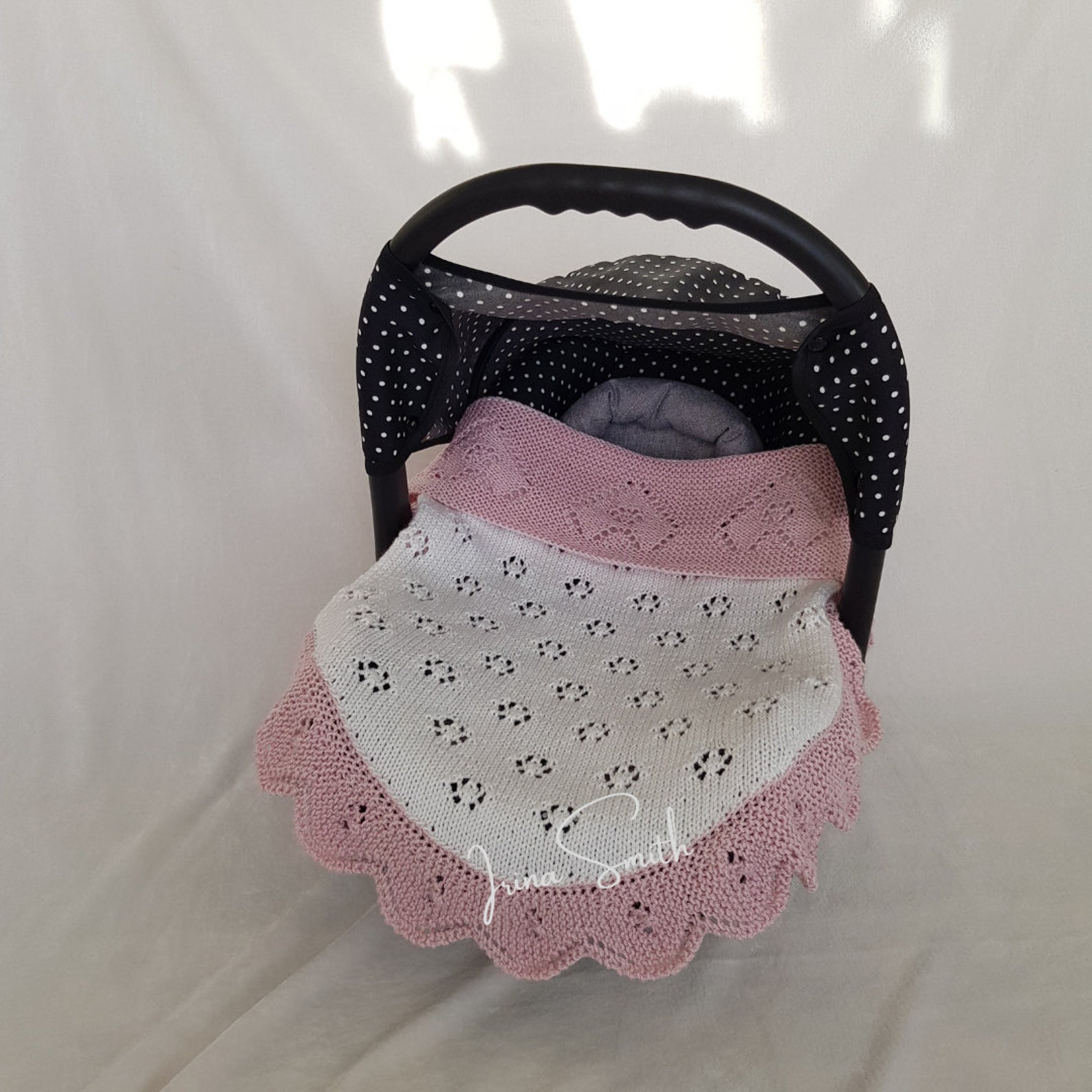 PDF Pattern Knitting Pattern for Car Seat Baby Blanket Etsy