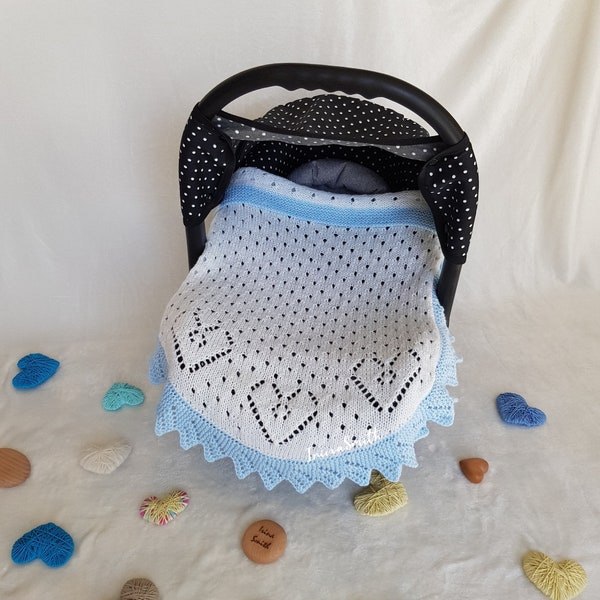 Carseat blanket, small blanket, ready to ship