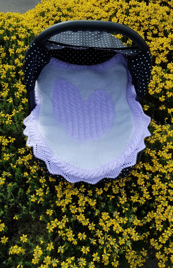 Moses basket carseat blanket small blanket handknitted Etsy
