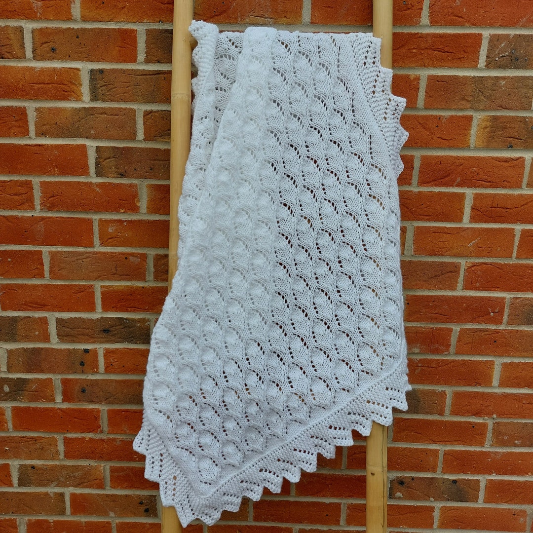 Made to Order Baby Blanket Handknitted Blanket Lace Pattern Etsy