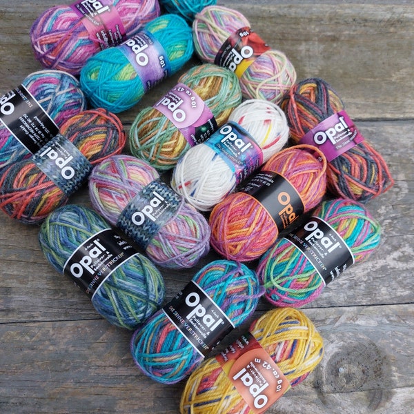 Opal minis, 4 ply sock yarn, multiple sets of random colours
