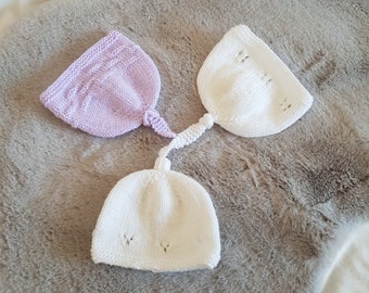 Baby hat 0-3 months, seamless hat