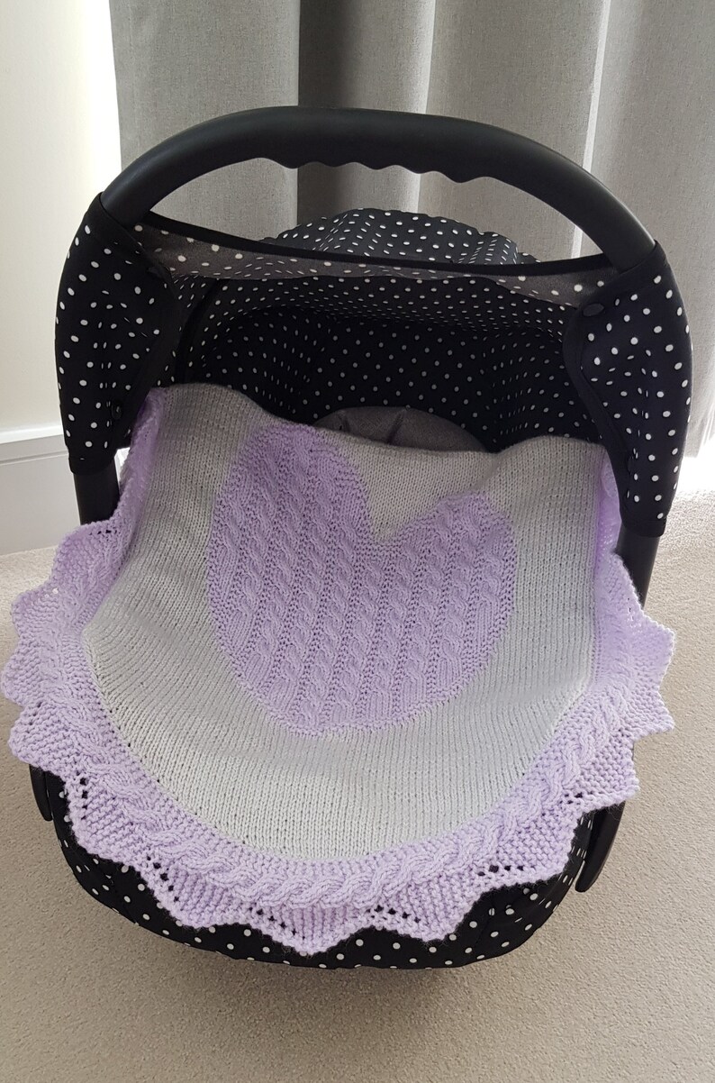 Moses basket carseat blanket small blanket handknitted Etsy