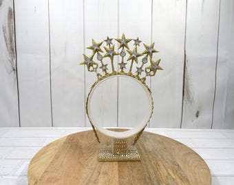 Gold Stars Clock Hands Headband