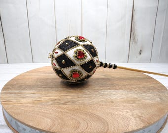 18.5" Queen of Hearts Harlequin Ball Scepter