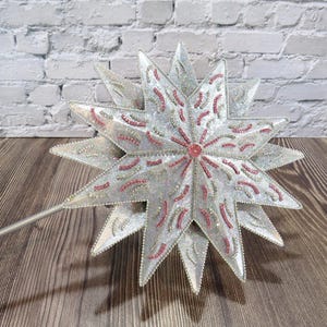 22&quot; Silver and Pink Starburst Scepter