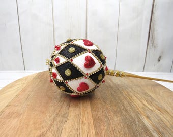 18.5" Queen of Hearts Harlequin Ball Scepter