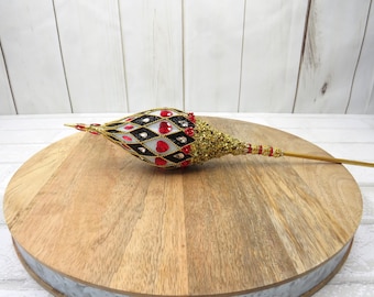 19" Queen of Hearts Harlequin Scepter
