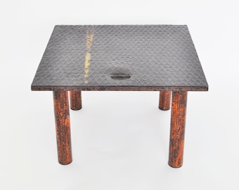 Vintage Industrial Side Table – Recycled Iron and Metal
