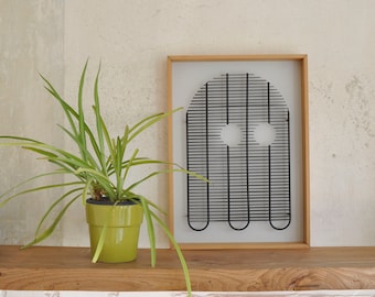 wall art decoration with Pac-man motive