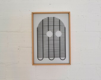 wall art decoration with Pac-man motive