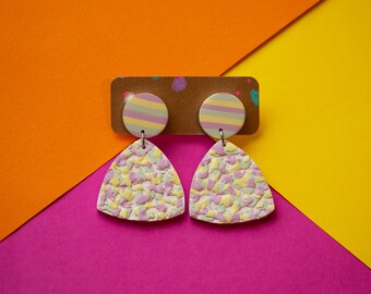 VENTA / Pendientes colgantes de arcilla polimérica / Pendientes hechos a mano